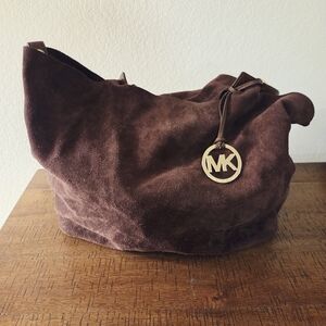 Vintage MICHAEL Michael Kors Brown Suede Slouchy Hobo Bag